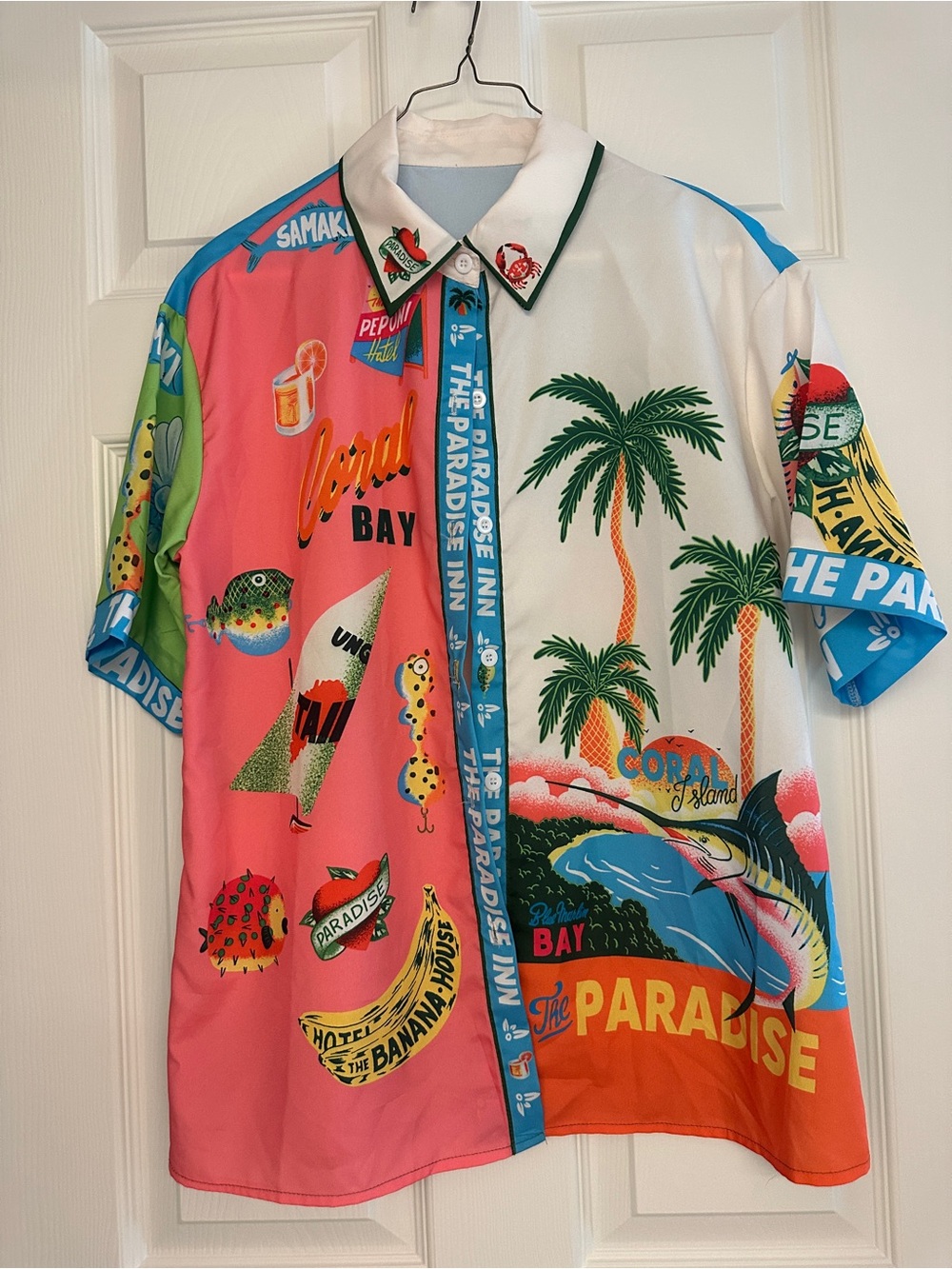 Women’s Coral Bay Tropical Print Short-Sleeve Shirt + Pants Set